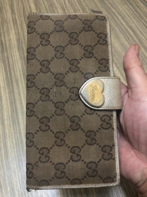 GUCCI Vintage Gucci Monogram Leather Long Wallet Unisex