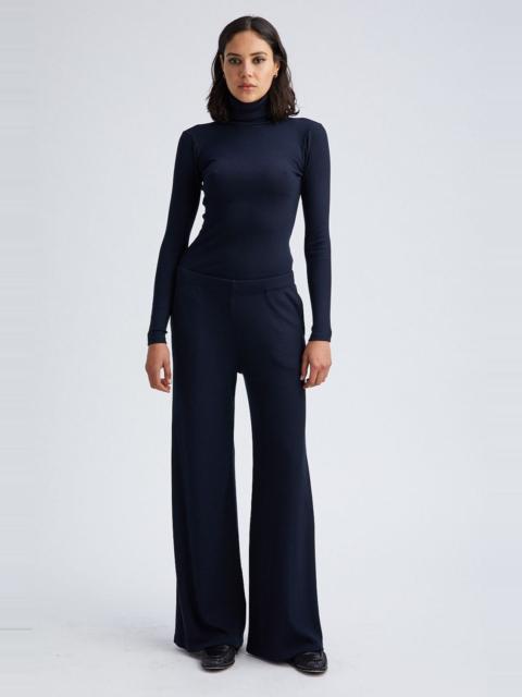 SPRWMN NAVY RIB WIDE LEG PANTS