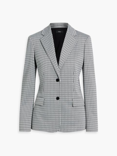 Theory Checked jacquard blazer