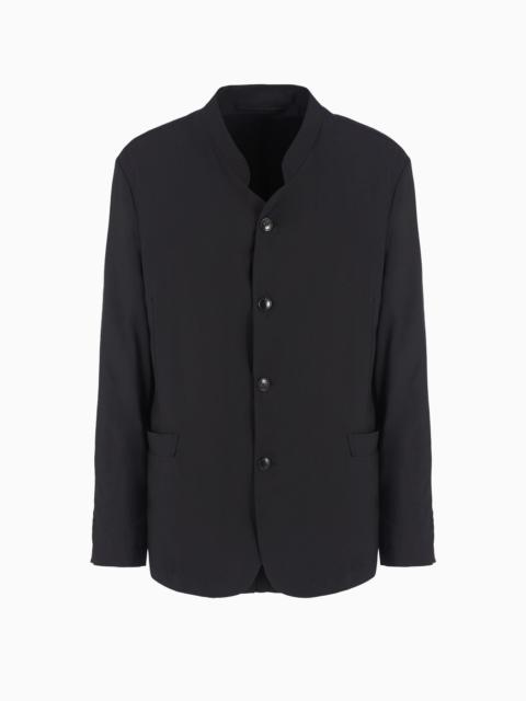 GIORGIO ARMANI ASV single-breasted jacket in Lyocell and silk canvas