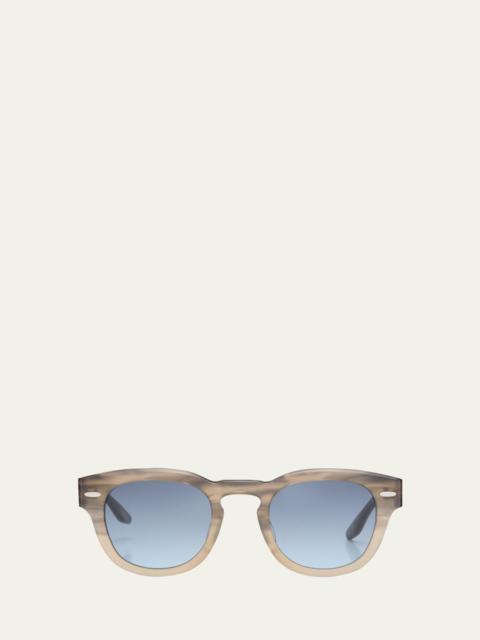 BARTON PERREIRA Men's Demarco Keyhole-Bridge Acetate Rectangle Sunglasses