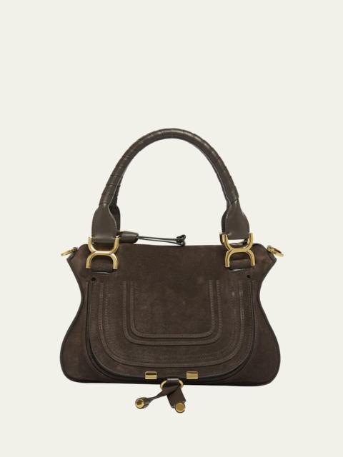 Chloé Marcie Double Carry Satchel in Calfskin Suede