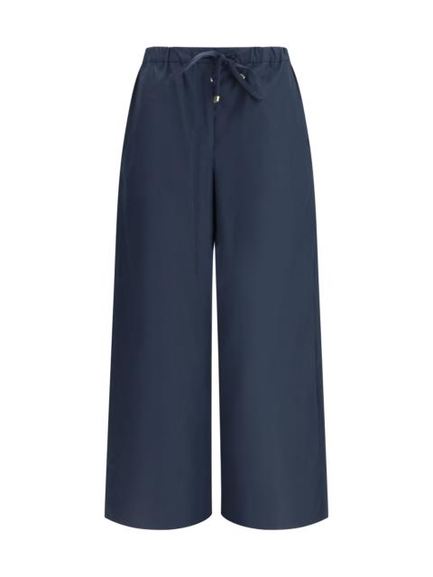 'S Max Mara 'S Maxmara Aureo Cotton Poplin Pants Blue