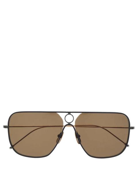 Thom Browne Black Iron Navy Enamel Eyewear