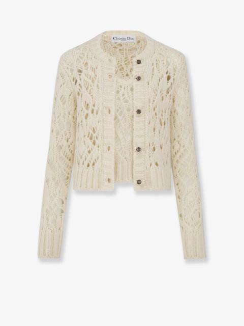Dior Dior Silk, Cashmere And Linen Perforated Twin Set