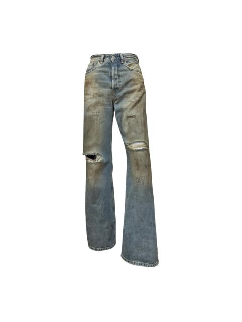 Acne Studios ACNE STUDIOS Fall Winter 2023 Ripped Detailing Wide Leg Jeans