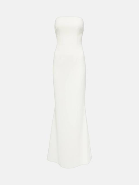 Safiyaa Bridal strapless crêpe gown