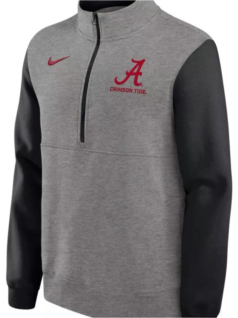 Nike Nike Men's Alabama Crimson Tide Dark Grey Heather Club Fleece Half-Zip