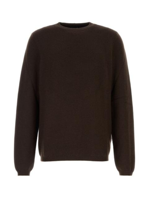 GIORGIO ARMANI Giorgio Armani Man Chocolate Wool Blend Sweater