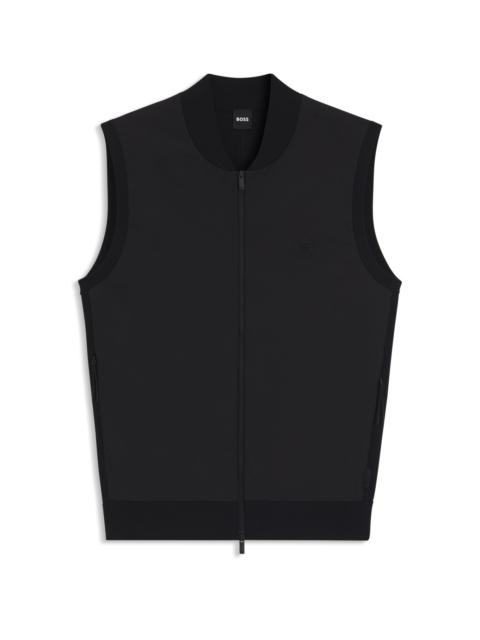 BOSS REGULAR-FIT GILET WITH WEATHER PROTECTION