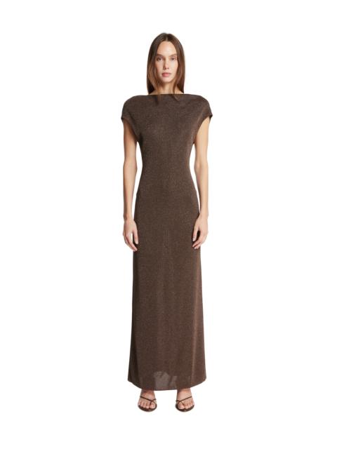 Max Mara Brown Open-Back Dress