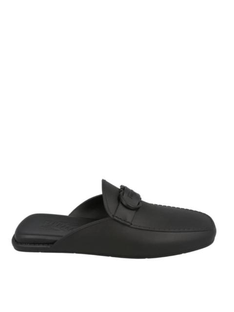 FERRAGAMO Ferragamo Men's Black Gancini Jelly Mule Sandals, Size 6