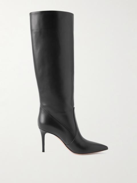 Gianvito Rossi Hansen 85 Leather Knee Boots