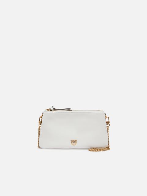 PINKO LEATHER MINI DOUBLE BAG WITH SHOULDER STRAP