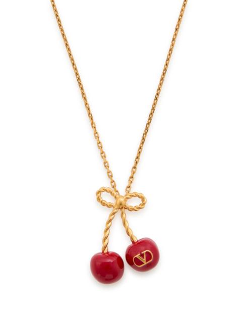 Valentino Valentino Garavani Cherry Vlogo Necklace