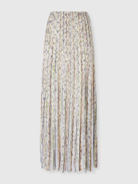 Missoni Flame Ribbed Viscose Long Skirt with Sequins