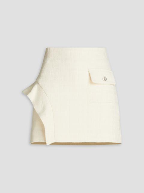 Sandro Ruffled tweed mini skirt