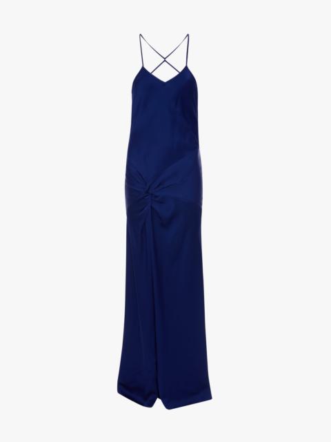 Victoria Beckham Draped Cami Gown In Bright Indigo