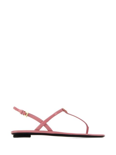 Prada Prada Women Pink Leather Thong Sandals