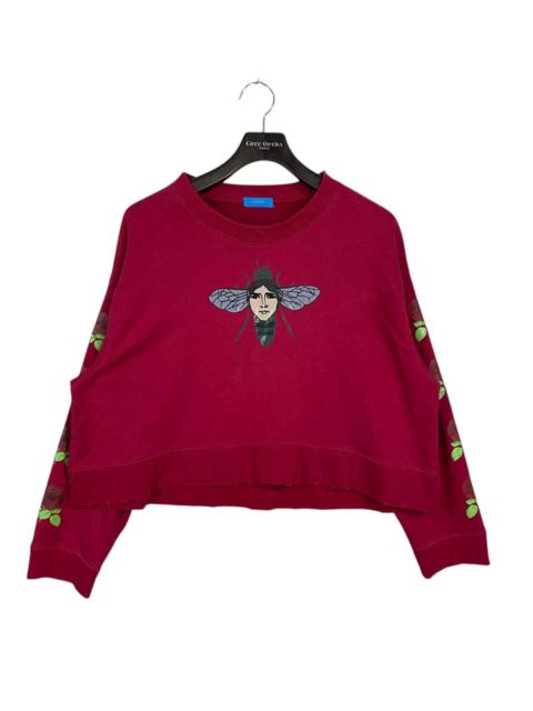 UNDERCOVER FW17 undercover utopie queen bee crop sweatshirt