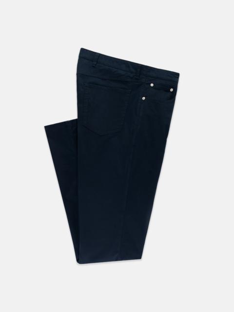 J. PRESS NAVY 5-POCKET TWILL PANT
