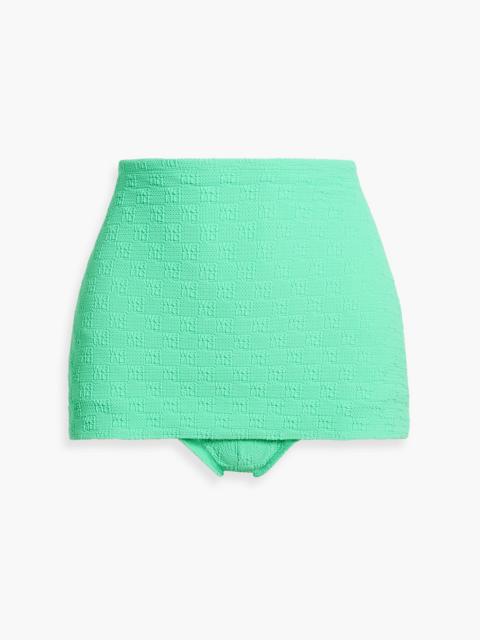 alexanderwang.t Skirt-effect stretch-jacquard shorts