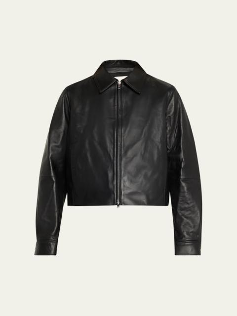 Vince Cropped Faux Leather Jacket