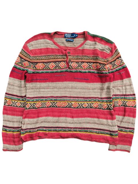 Polo Ralph Lauren Vintage Polo Ralph Lauren Aztec Linen Knit Sweater
