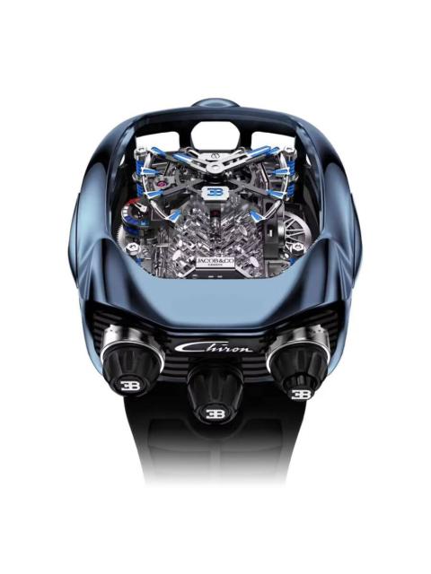Other Designers Jacob & Co. Bugatti Chiron Tourbillon Hand Wind Men's Watch BU200.20.AK.AB.B