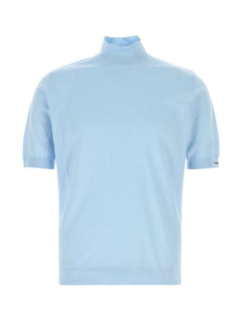 Prada Prada Men Light Blue Cotton Sweater