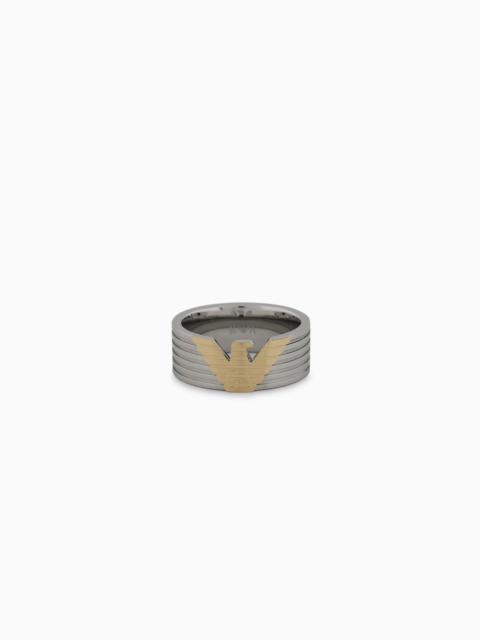 EMPORIO ARMANI Two-Tone Stainless Steel Band Ring