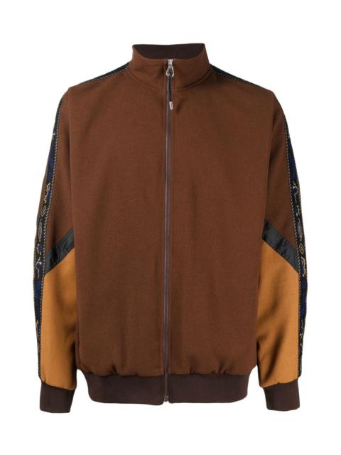 TOGA VIRILIS COLOUR-BLOCK ZIPPED SWEATER