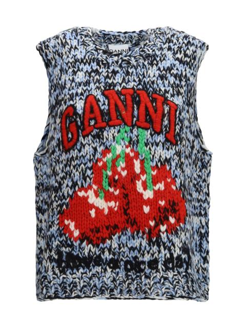 GANNI Ganni Women Heavy Wool Handknit Vest