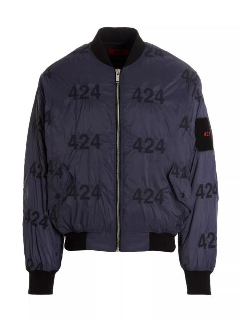 424 Reversible logo bomber jacket.