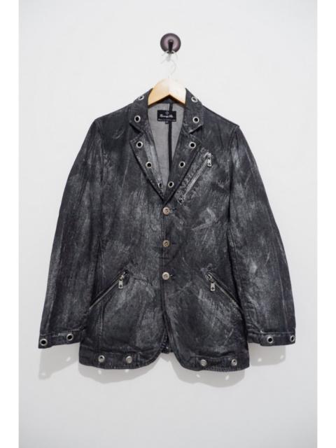 14th Addiction - Vintage Y2K Japan Berning sho Distressed Denim Jacket