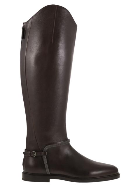 Brunello Cucinelli Brunello Cucinelli Women Classic Leather Boot With Precious Spurs