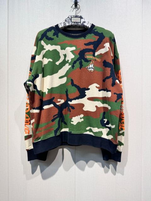 Chrome Hearts Chrome Hearts Matty Boy "Caution" Camouflage Graffiti Sweater