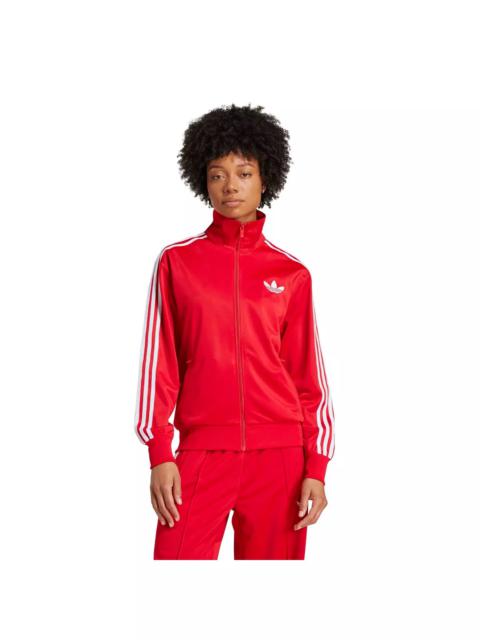 adidas Originals Women's Adicolor Classic Firebird Loose Track Top -Red/White