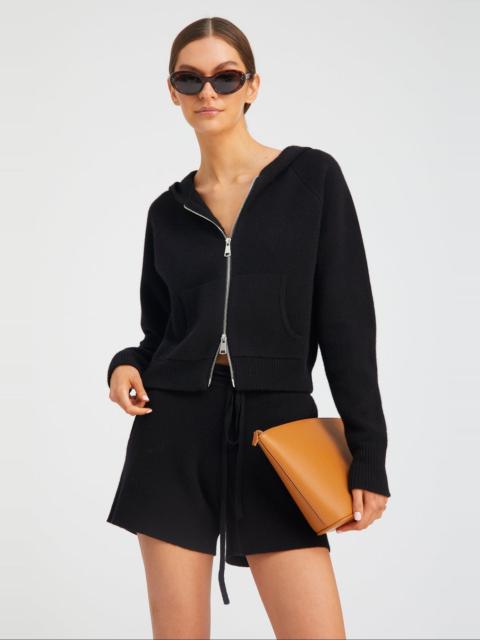 SPRWMN BLACK CASHMERE SWEATSHORTS