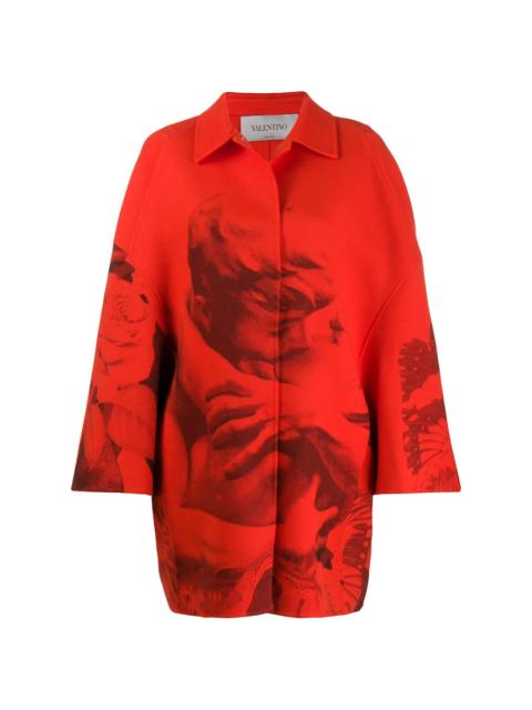 Valentino Valentino Garavani X Undercover Lovers Print Oversized Coat