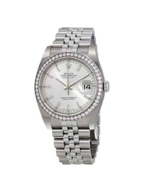 ROLEX Rolex Oyster Perpetual Datejust 36 Silver Dial Stainless Steel Jubilee Bracelet Automatic Ladies Wat