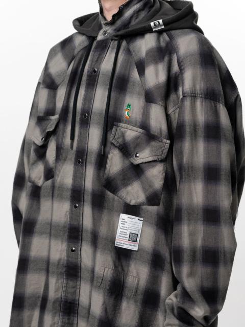 Maison MIHARAYASUHIRO Hoodie Combine Checkered Shirt