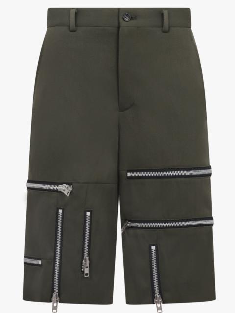 Comme Des Garçons ZIP DETAIL SHORTS | KHAKI