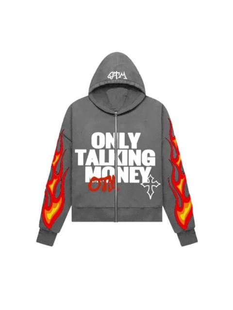 Japanese Brand - Gray Color Y2K Flame Hip Hop Hoodies