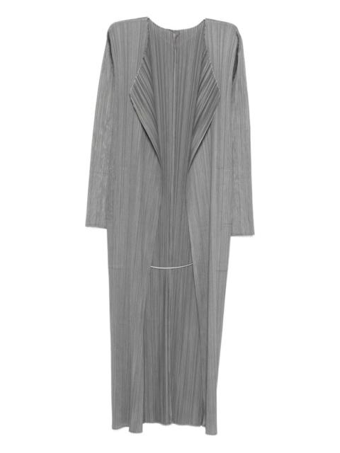 Pleats Please Issey Miyake Pleats Please Issey Miyake Women Pleated Long Cardigan
