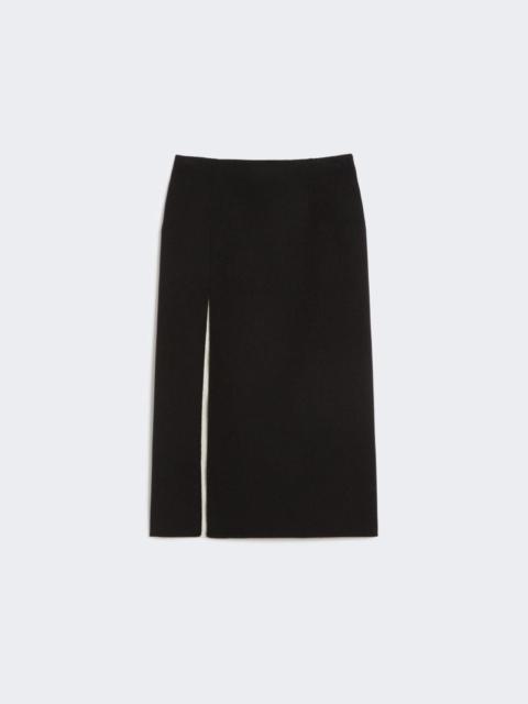 Sportmax Long double-faced wool skirt - black