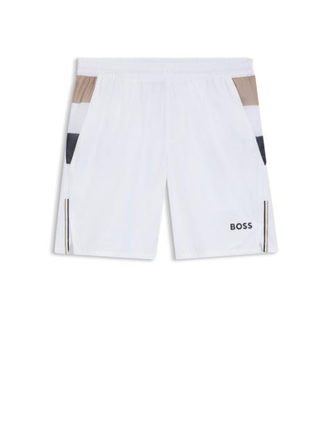 BOSS ACTIVE TENNIS SHORTS IN STRETCH FABRIC WITH MOISTURE MANAGEMENT