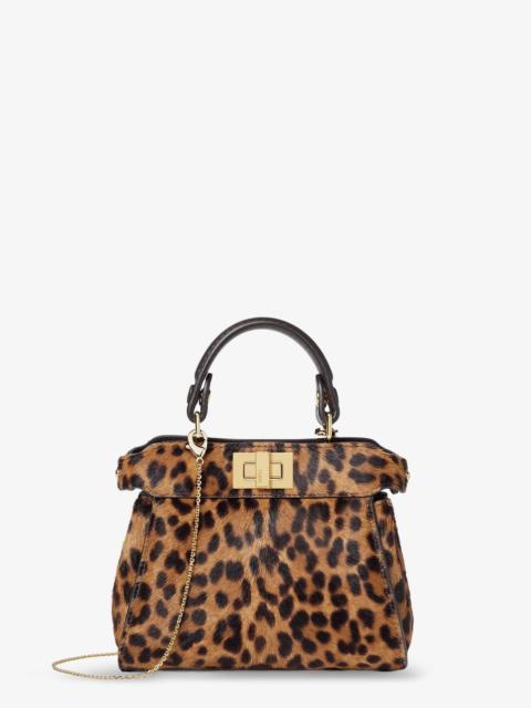 FENDI Fendi Nano Peekaboo Shoulder Bag With Fendi Leo Print