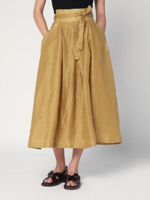 MKDT STUDIO Nova pleated skirt in ramie