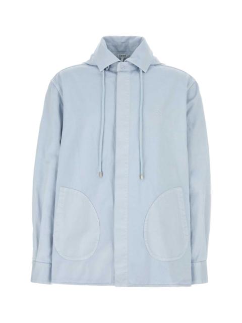 Loewe Loewe Men Pastel Light Blue Cotton Jacket